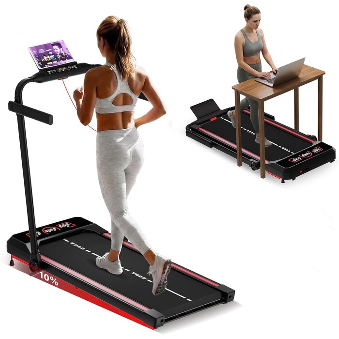 Tapis de course pliable 12 km/h - Bluetooth & LED - Jusqu'à 35% de réduction