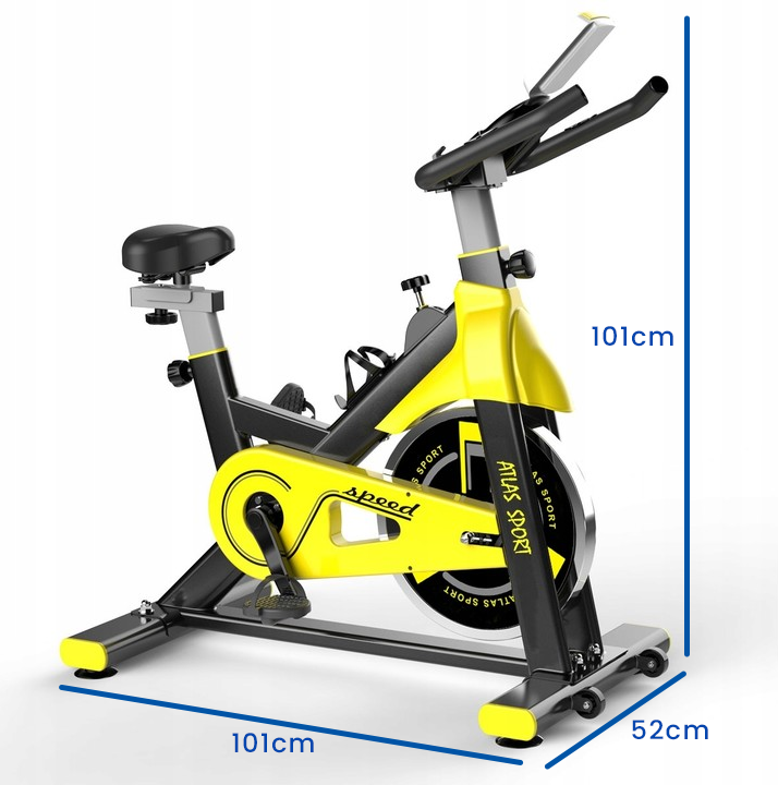 Viking Choice Vélo de spinning jaune à résistance mécanique - Jusqu'à -35% d'économie