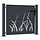 Portillon de jardin acier anthracite motif herbier - Jusqu'à -35%
