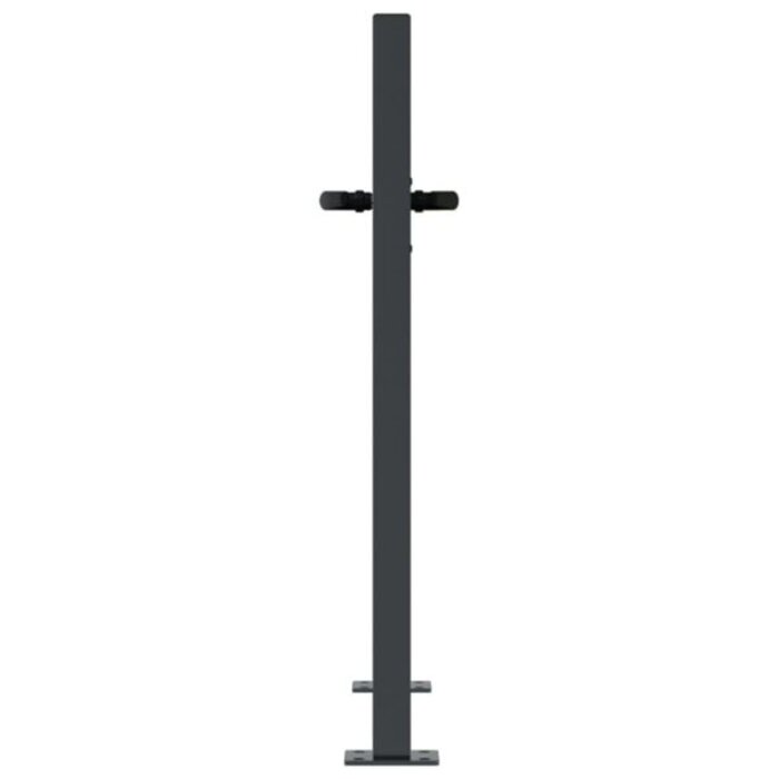 Vidaxl Portillon de jardin acier anthracite motif herbier - Jusqu'à -35%