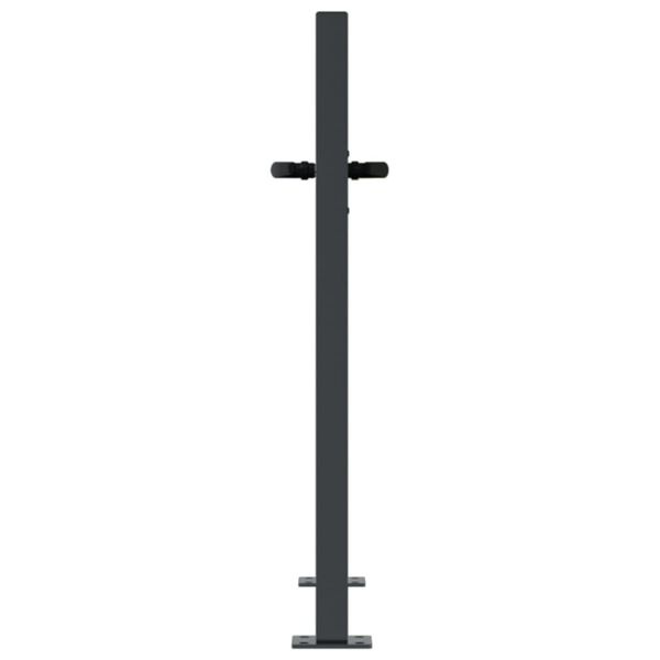 Vidaxl Portillon de jardin acier anthracite motif herbier - Jusqu'à -35%