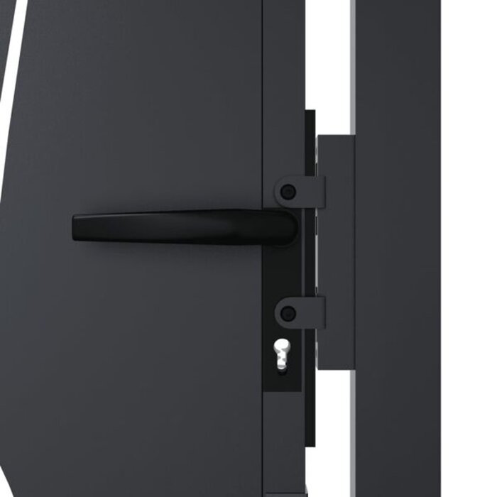 Vidaxl Portillon de jardin acier anthracite motif herbier - Jusqu'à -35%