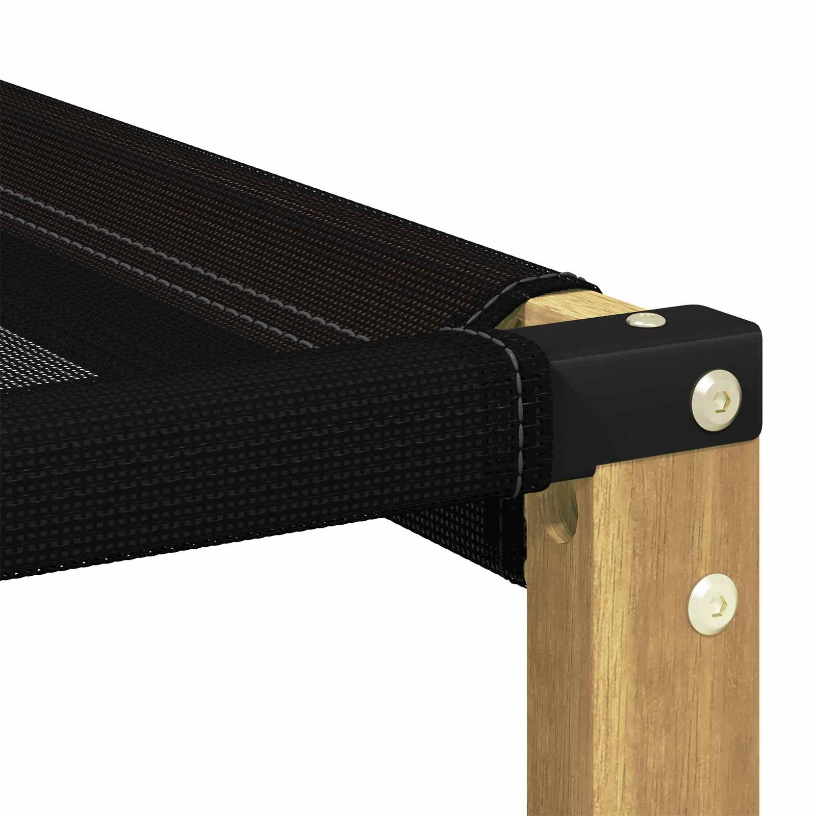 Vidaxl Repose-pieds de jardin acacia et tissu blanc - Jusqu'à 34% de réduction