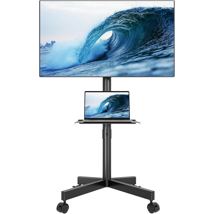 Support TV Mobile Réglable avec Tablette (23-60 pouces) - Jusqu'à -34%