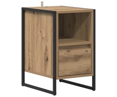 Vidaxl Table de chevet industrielle - Chêne artisanal - 55% de remise