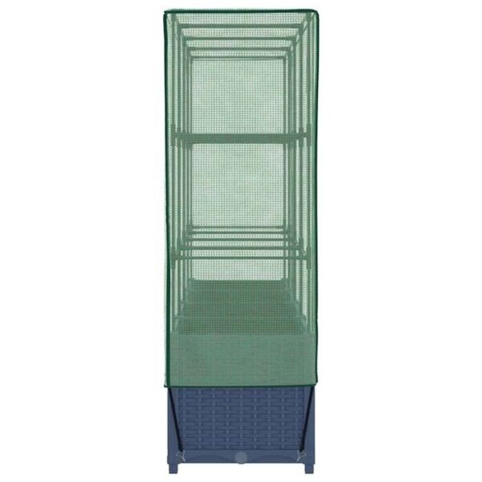 Vidaxl Jardinière surélevée avec serre - 160x40 cm - Gris foncé - Jusqu'à -34%