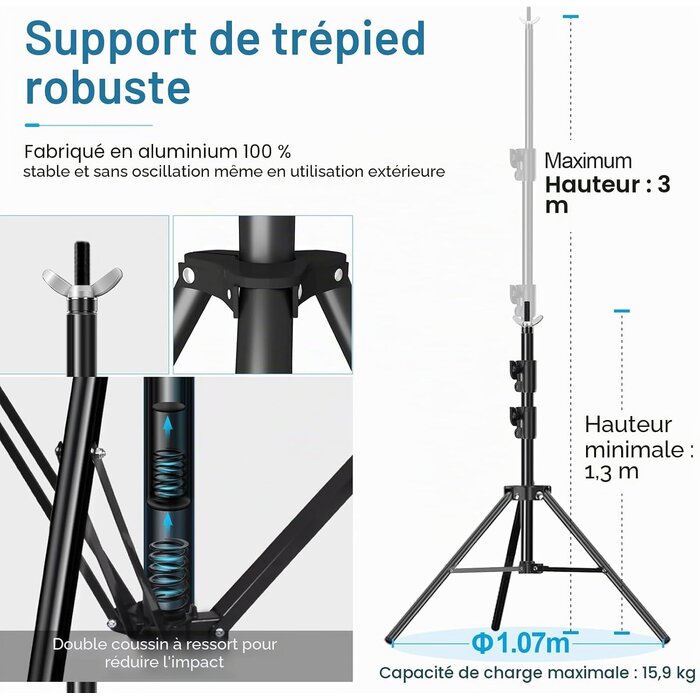 Support de fond studio 3m x 6m ajustable - Jusqu'à 35% de réduction