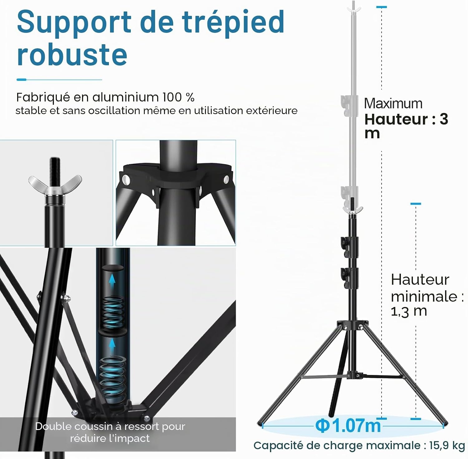 Support de fond studio 3m x 6m ajustable - Jusqu'à 35% de réduction