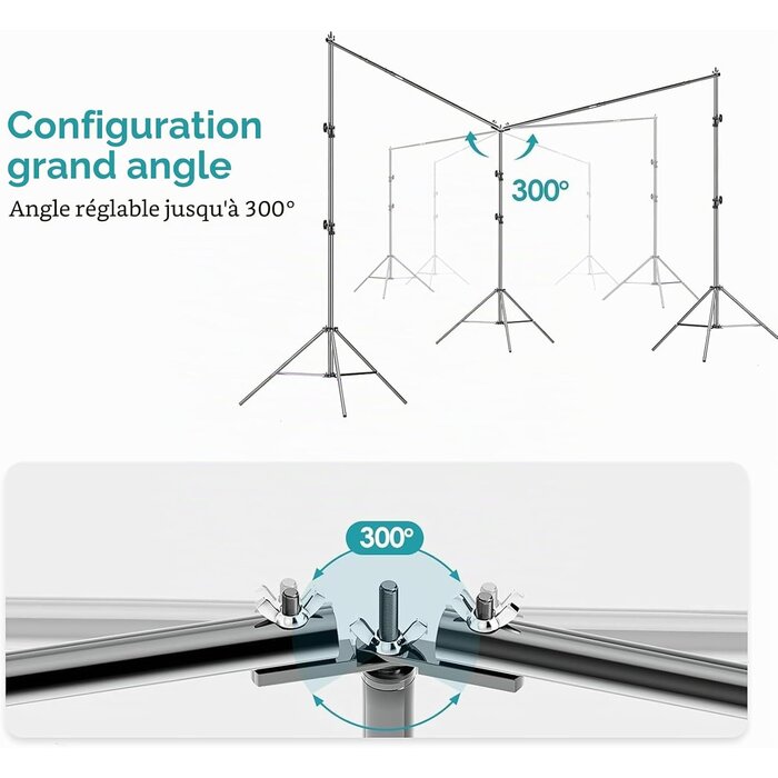 Support de fond studio 3m x 6m ajustable - Jusqu'à 35% de réduction