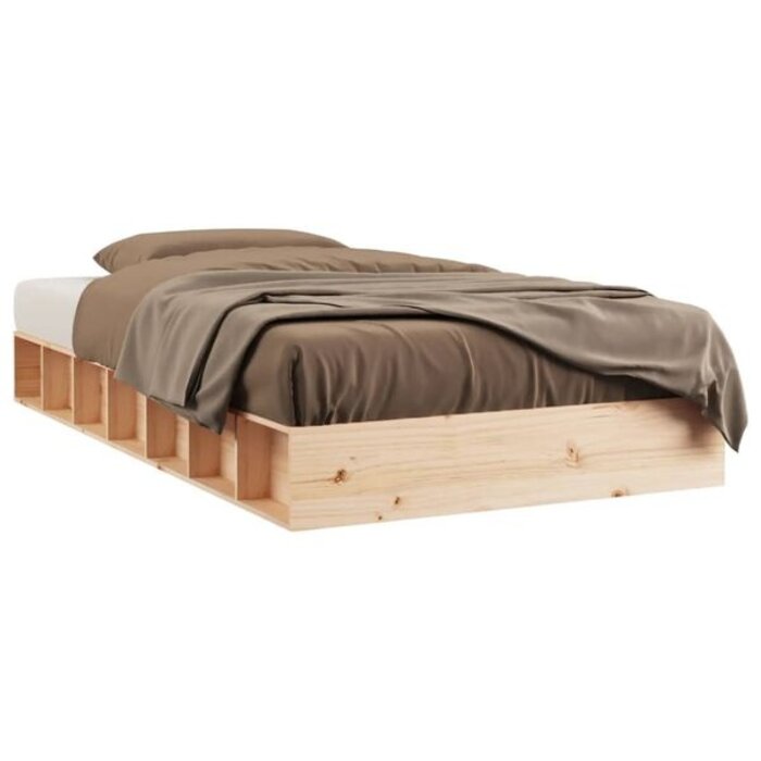 Vidaxl Cadre de lit en pin massif 120x190 cm - Jusqu'à -35%