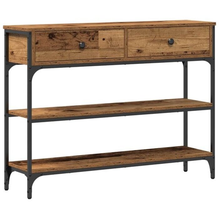 Vidaxl Table console industrielle en bois et métal - Jusqu'à -34%