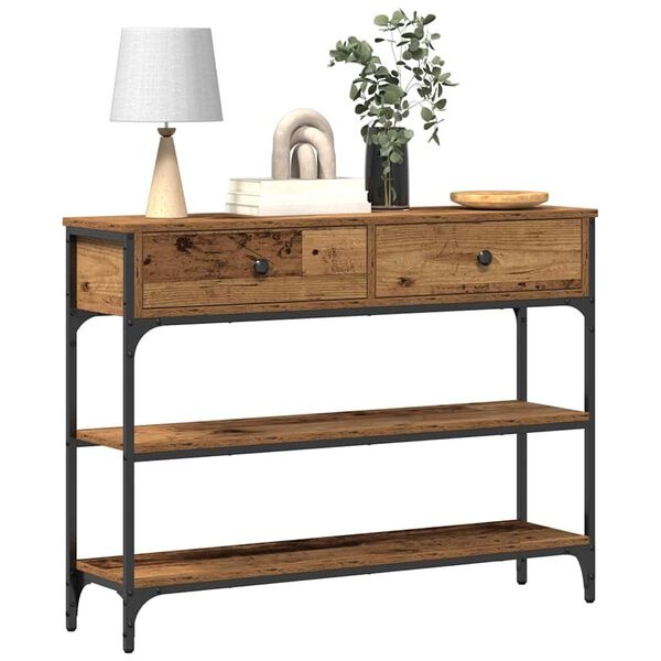 Vidaxl Table console industrielle en bois et métal - Jusqu'à -34%
