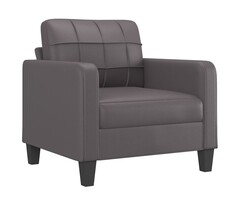 Vidaxl Fauteuil moderne en similicuir gris - 62% de remise