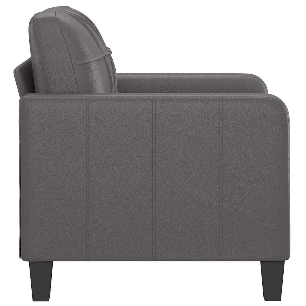 Vidaxl Fauteuil 60 cm en similicuir gris - Jusqu'à -33% sur nos retours clients