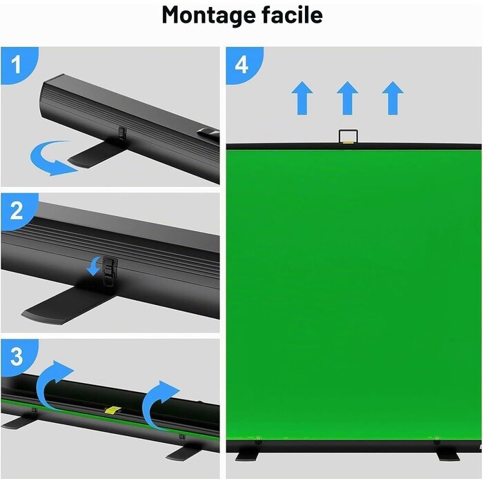 Fond vert pliable 155x200cm pour studio - Jusqu'à 35% de réduction