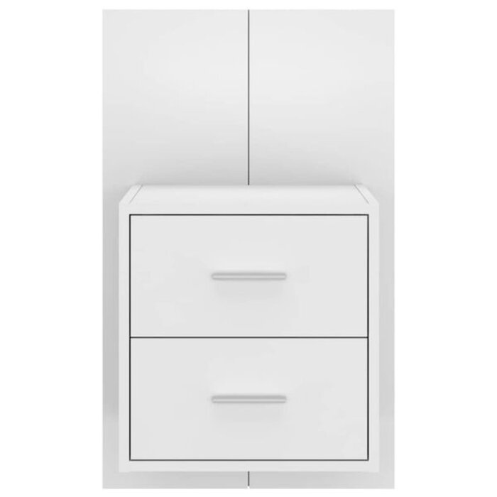 Vidaxl Table de chevet suspendue blanc brillant - Jusqu'à -31% sur notre sélection