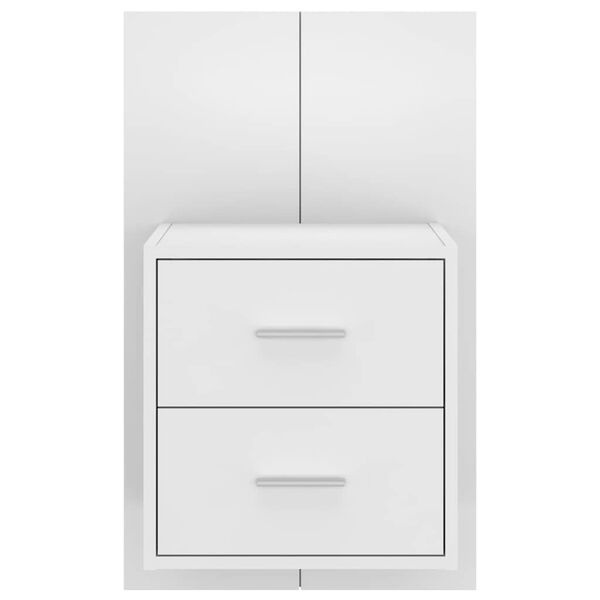 Vidaxl Table de chevet suspendue blanc brillant - Jusqu'à -31% sur notre sélection