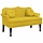 Banquette en velours jaune - Style classique - Jusqu'à -35% d'économie