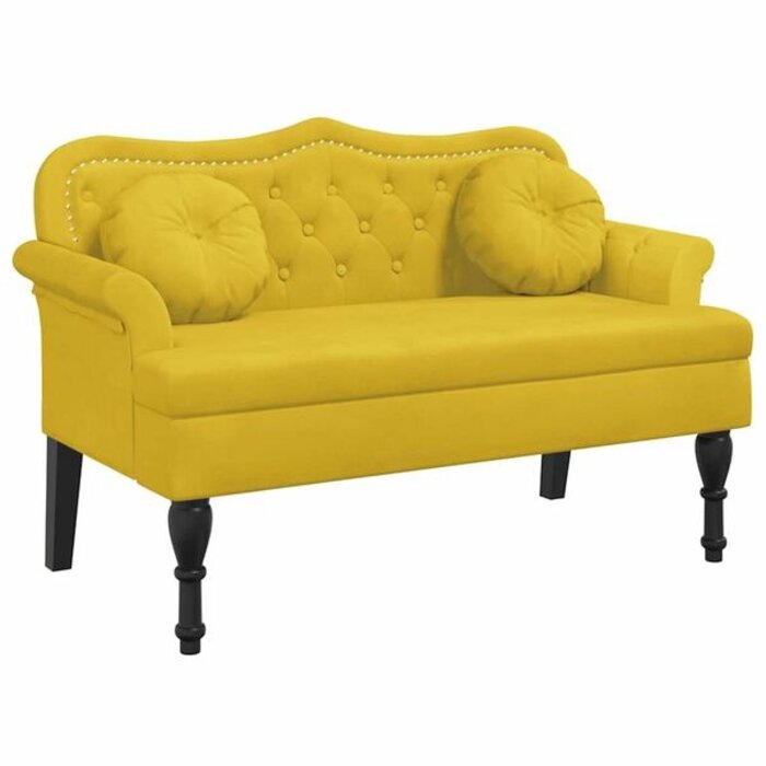 Vidaxl Banquette en velours jaune - Style classique - Jusqu'à -35% d'économie