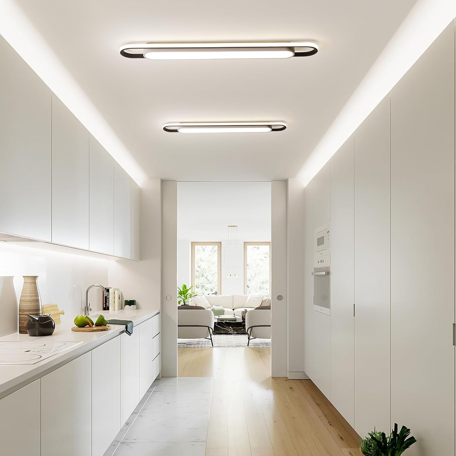 Plafonnier LED linéaire intelligent 122 cm - Jusqu'à 34% de remise