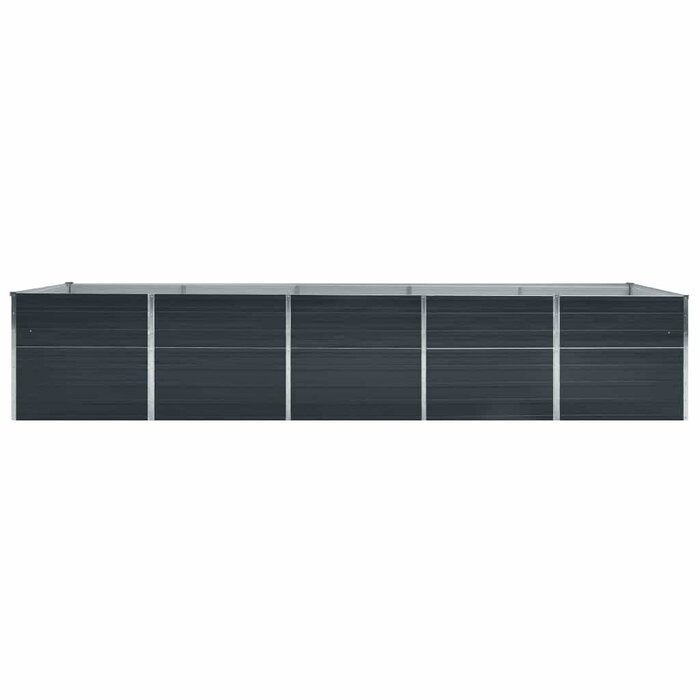 Vidaxl Grande jardinière en acier galvanisé 400cm - Anthracite - Jusqu'à -34%