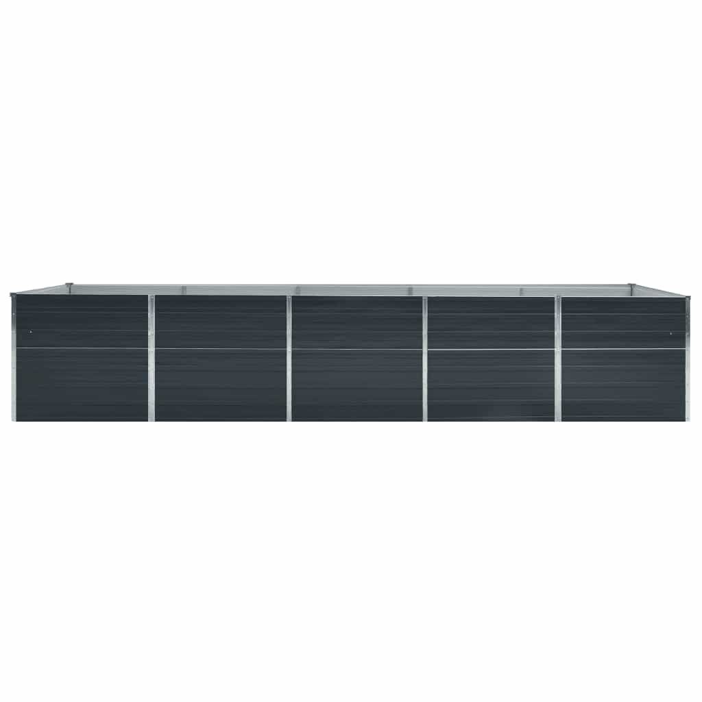 Vidaxl Grande jardinière en acier galvanisé 400cm - Anthracite - Jusqu'à -34%