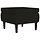 Tabouret en velours noir - Pieds bois - Jusqu'à 34% de remise