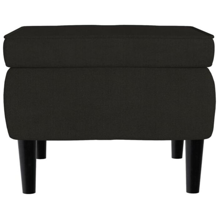Vidaxl Tabouret en velours noir - Pieds bois - Jusqu'à 34% de remise