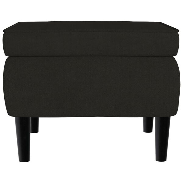 Vidaxl Tabouret en velours noir - Pieds bois - Jusqu'à 34% de remise