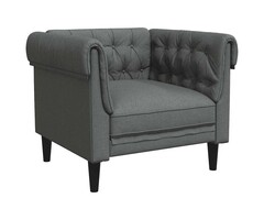 Vidaxl Fauteuil Chesterfield gris foncé : 51% de remise