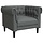Fauteuil Chesterfield gris foncé - Style classique - Jusqu'à -35%