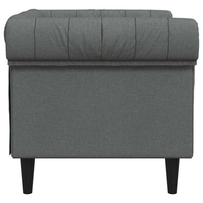 Vidaxl Fauteuil Chesterfield gris foncé - Style classique - Jusqu'à -35%