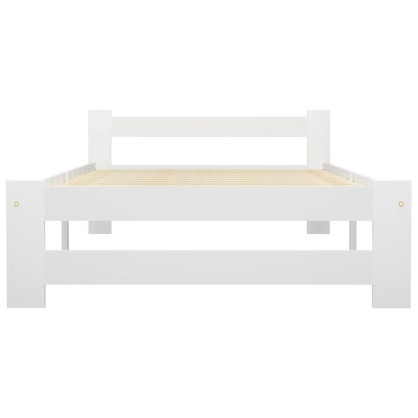 Vidaxl Cadre de lit en pin massif 100x200 cm blanc - Jusqu'à 34% de remise