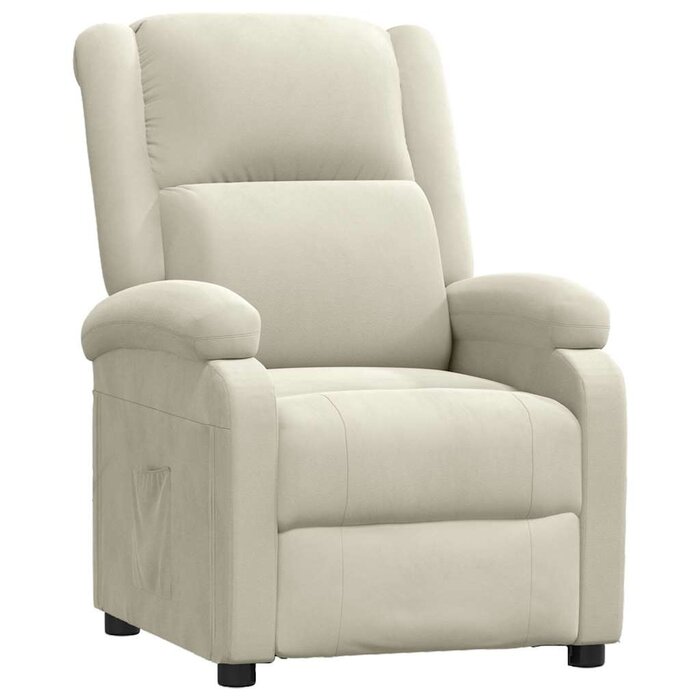 Vidaxl Fauteuil inclinable en velours crème - Jusqu'à -35% sur notre sélection outlet