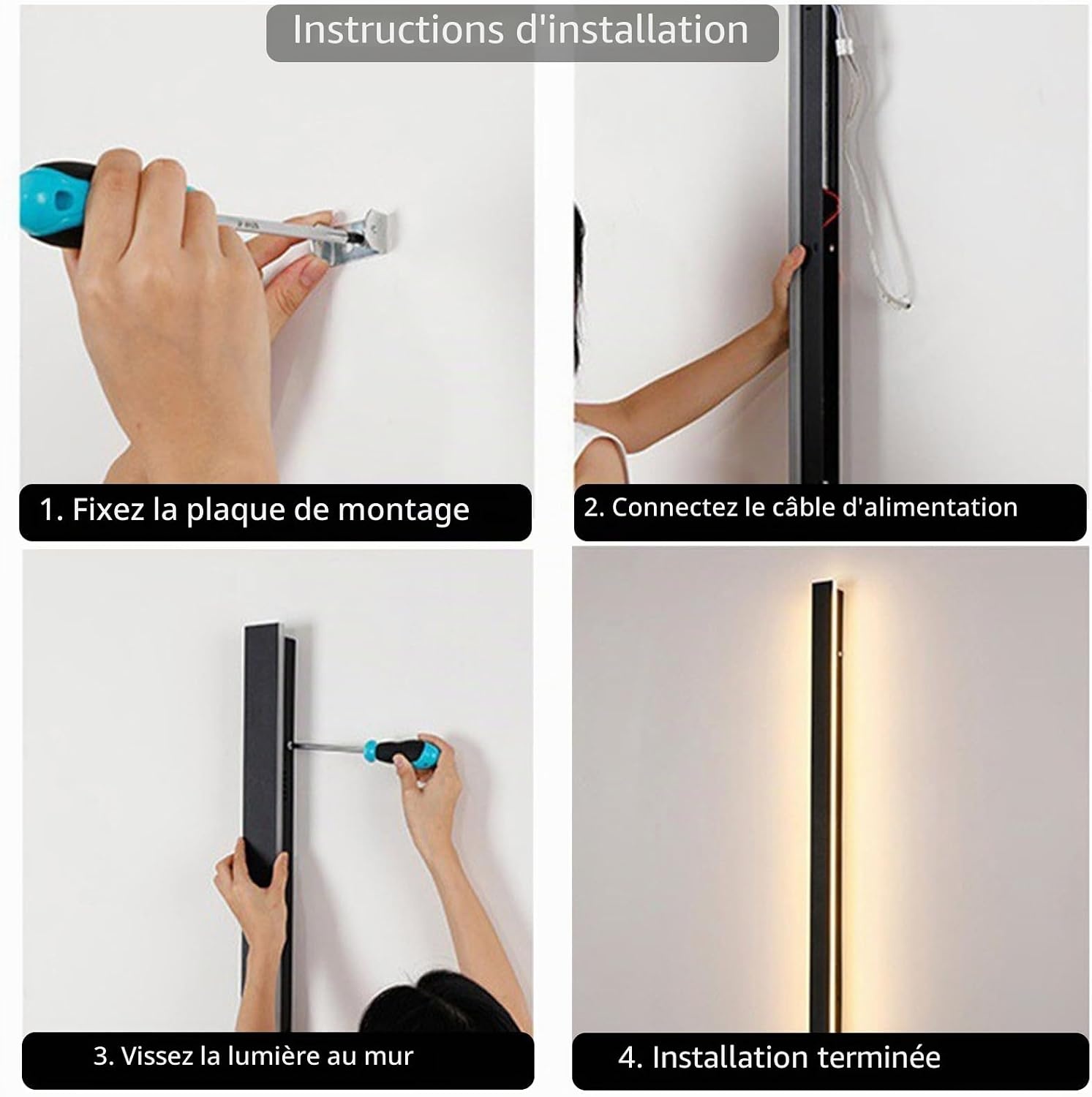 Applique murale LED étanche 150 cm - Anthracite - Jusqu'à -34% en Outlet