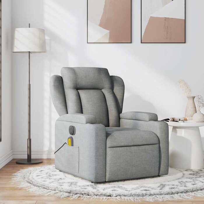 Vidaxl Fauteuil de massage inclinable gris clair - Jusqu'à 35% de réduction