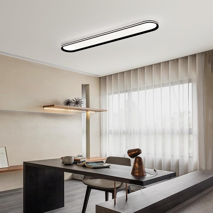 Plafonnier LED linéaire 65W - 6500K - Design moderne - Jusqu'à -34%