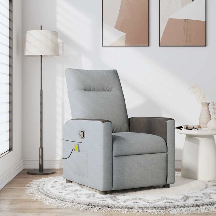 Vidaxl Fauteuil de massage inclinable gris clair - Jusqu'à 35% de réduction