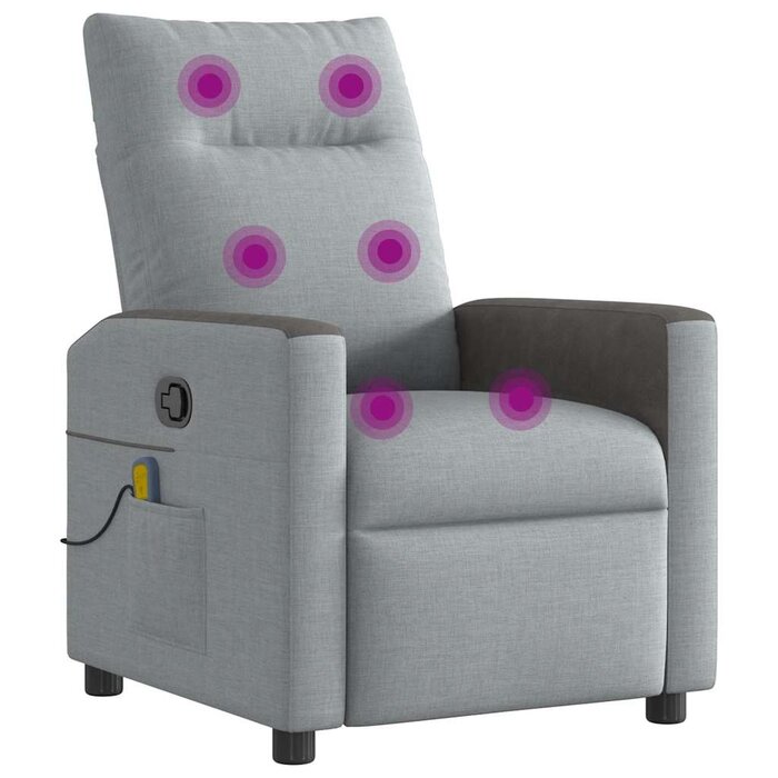 Vidaxl Fauteuil de massage inclinable gris clair - Jusqu'à 35% de réduction