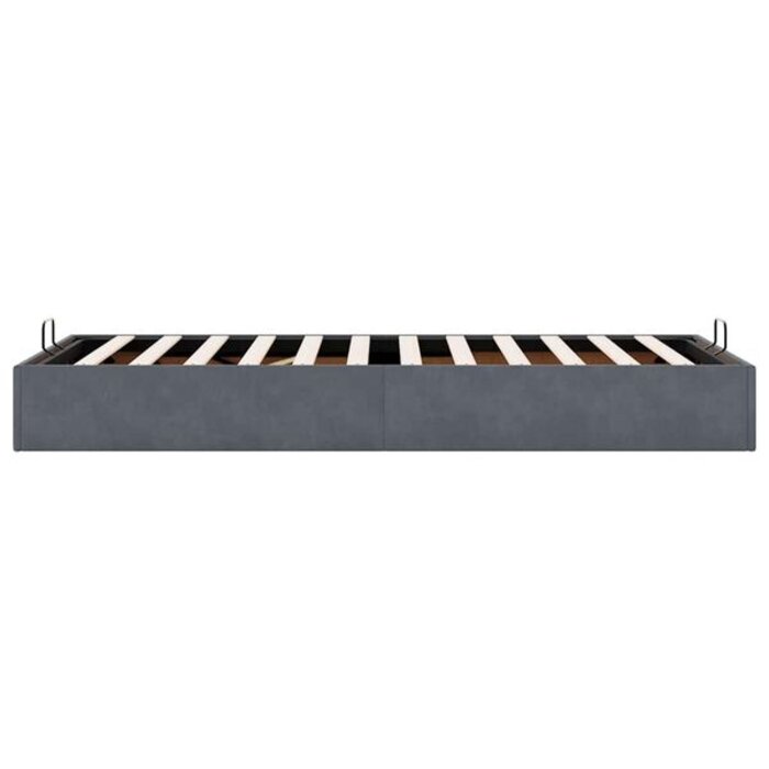Vidaxl Lit coffre 90x200 cm en velours gris foncé - Jusqu'à -35%