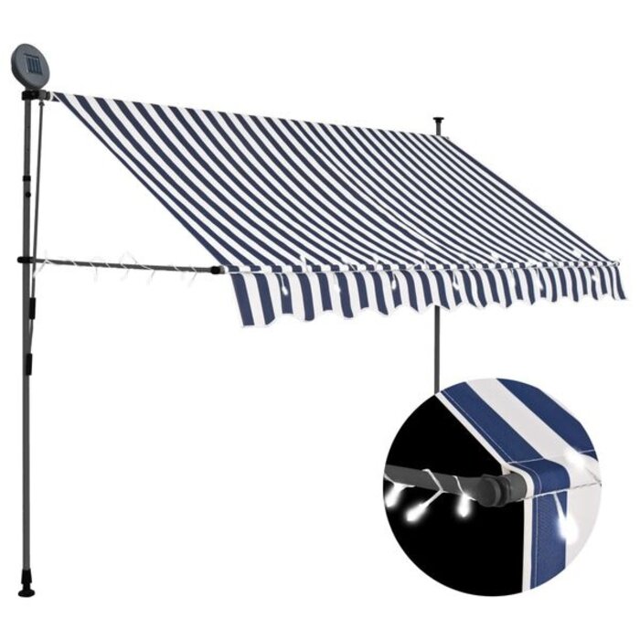 Vidaxl Auvent rétractable LED 250 cm - Jusqu'à 34% de remise