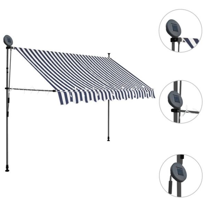 Vidaxl Auvent rétractable LED 250 cm - Jusqu'à 34% de remise