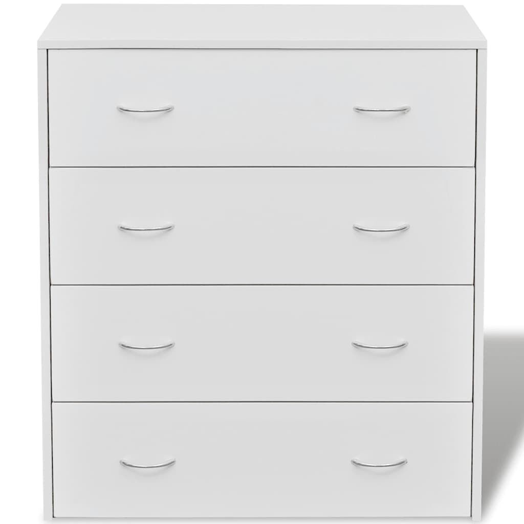 Vidaxl Commode 4 tiroirs blanche - Jusqu'à 34% de remise