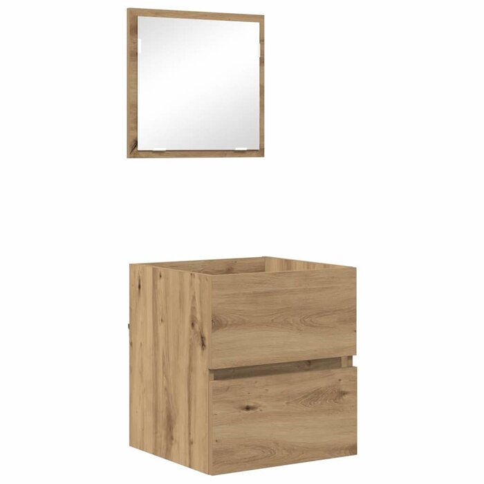 Vidaxl Meuble de salle de bain suspendu Chêne Artisan - Jusqu'à -33%