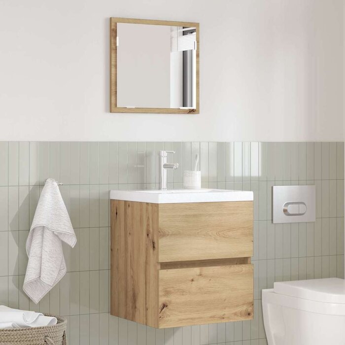 Vidaxl Meuble de salle de bain suspendu Chêne Artisan - Jusqu'à -33%