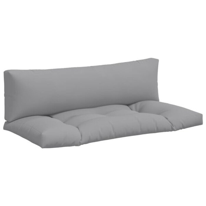 Vidaxl Ensemble 2 coussins pour palette gris - Jusqu'à 33% de remise