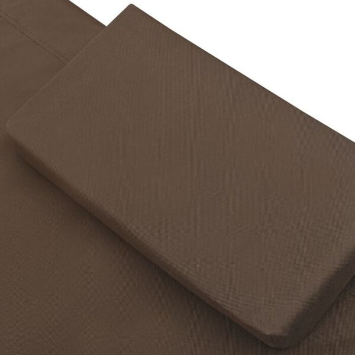 Vidaxl Lit de jardin double avec auvent - Marron - Jusqu'à 34% de réduction
