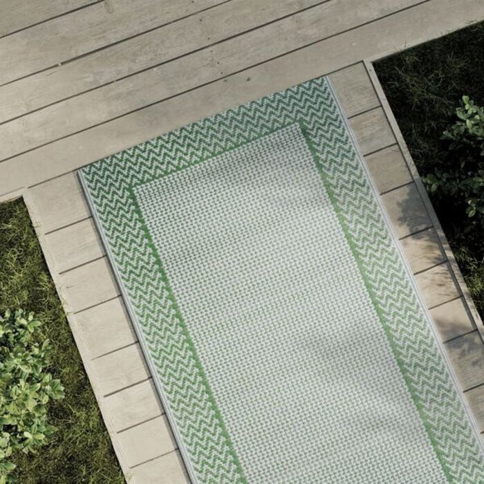 Vidaxl Tapis d'extérieur réversible 80x250 cm - Vert - Jusqu'à -32%