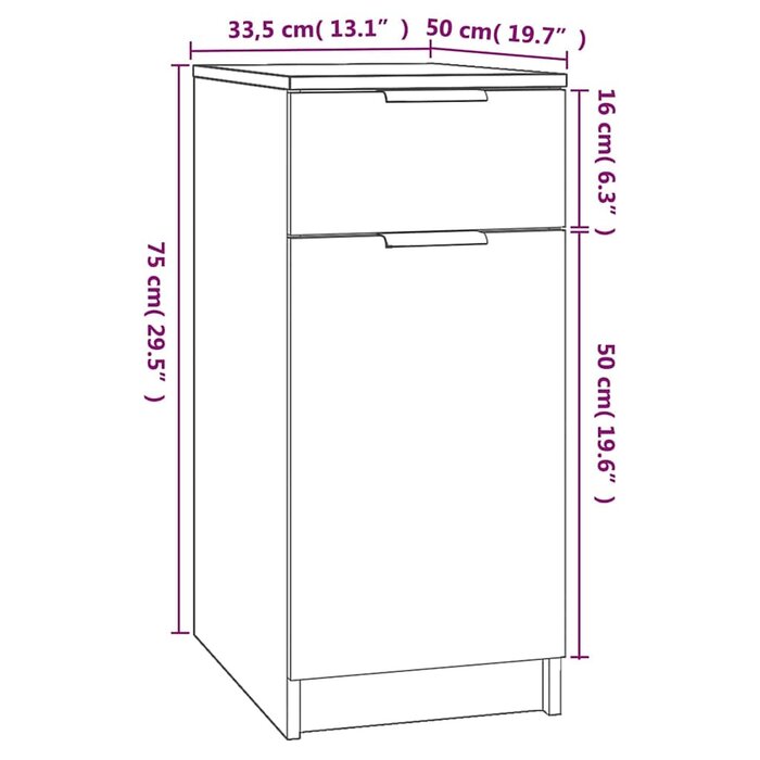 Vidaxl Caisson de bureau gris béton - Jusqu'à -34% sur votre rangement