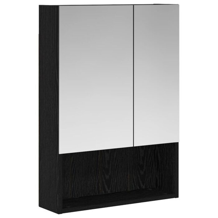 Vidaxl Armoire de toilette miroir chêne noir - Jusqu'à 34% de remise